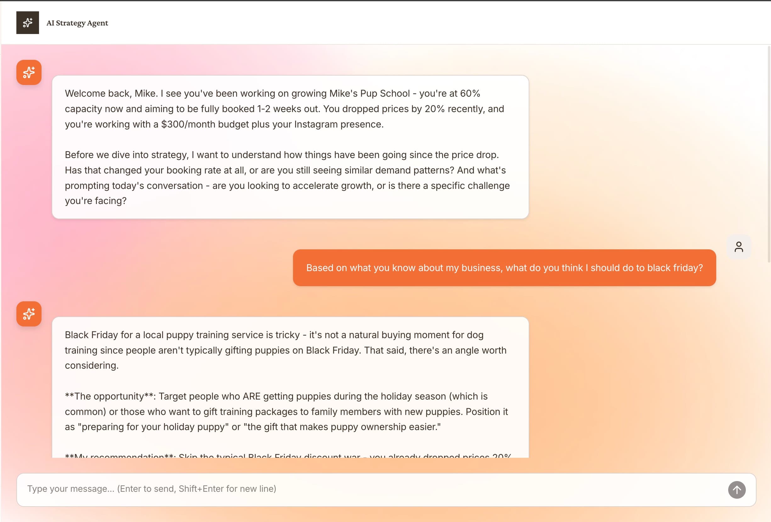 AI marketing agent strategy workspace